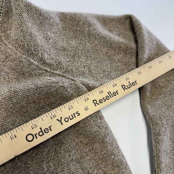 J.Crew Sweater Womens Medium Beige Full Zip Mock Neck Knit Cardigan Jacket 32804 - Picture 7 of 7